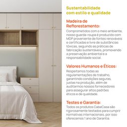 Módulo 45x120 3 Gavetas 1 Porta Frame Cabecasa madeiramadeira - 12
