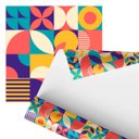 Ver imagem 1 de Papel de Parede Adesivo Abstrato Moderno Colorido 2,80m