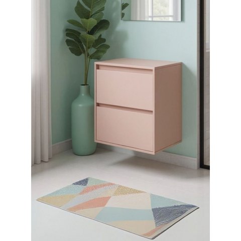 Gabinete para Banheiro 60cm MDF Rosa Dubai - On Móveis