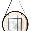Ver mais imagens de Espelho Redondo Iluminado 40cm com Alça Touch 2 Leds com Alça Adnet Reduna