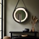 Ver imagem 7 de Espelho Redondo Iluminado 40cm com Alça Touch 2 Leds com Alça Adnet Reduna