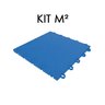 Kit 1M² Piso Modular Esportivo Indoor Azul 25x25x1 cm Piso Plástico Interno 16 un - 1