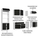 Ver imagem 2 de Cozinha Completa Vicenza com Armário e Balcão Preto Madesa