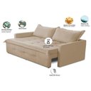 Ver imagem 2 de Sofá sem Caixa Retrátil e Reclinável 2,00m com Molas Maísa Suede Adonai Estofados