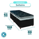 Ver imagem 3 de Cama Box Bau Blindado Solteiro + Colchão D28 Conforto Paropas