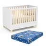Berço Americano Rope New Branco Soft/natural com Colchão Baby Physical - Matic Móveis - 1