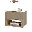 Ver imagem 1 de Mesa de Cabeceira Quarto Florença Suspensa com 1 Gaveta Fendi/hanover