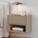 Ver imagem 2 de Mesa de Cabeceira Quarto Florença Suspensa com 1 Gaveta Fendi/hanover