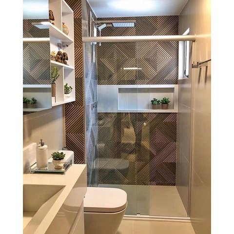 Box de Vidro para Banheiro 1,90x1,10m 8mm Bronze Woodglass Padrão bronze