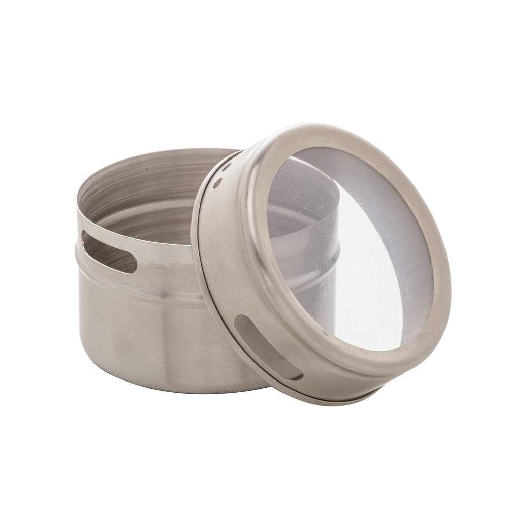 CJ 4 Porta Temperos Aço Inox c/ Suporte Imantado Lyor - 2