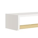 Ver imagem 2 de Prateleira Theo 93,6cm Branco Fosco-madeira Natural - Reller Móveis Branco Fosco-madeira Natural