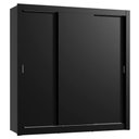 Ver imagem 3 de Guarda Roupa Casal Madesa Lyon 3 Portas de Correr 2 Gavetas - Preto
