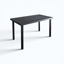Ver imagem 1 de Mesa de Alumínio Ripado Retangular 1,40x0,70 - Área Externa:Preto