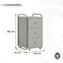 Ver imagem 7 de Gaveteiro Escritório Organizador 3 Gavetas com Rodinhas Criare Canela