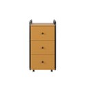 Ver imagem 3 de Gaveteiro Escritório Organizador 3 Gavetas com Rodinhas Criare Canela