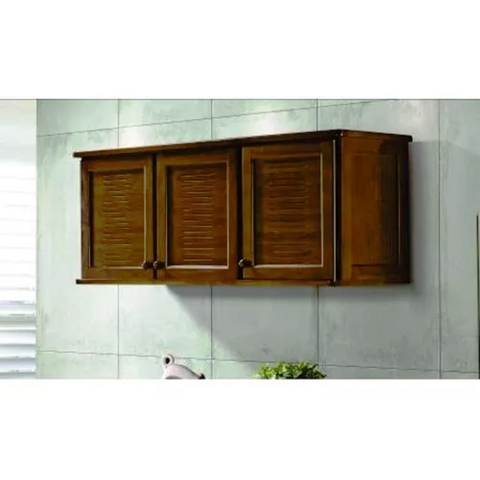 Armario Aereo de Madeira Maciça de 3 Portas Ref 73