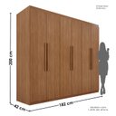 Ver imagem 3 de Guarda-Roupa Casal 6 Portas 4 Gavetas Mônaco
