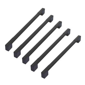 Kit 5 Peças Puxador Sense 256mm - Preto Fosco Kitsul