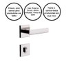FECHADURA EXTERNA MAÇANETA QUADRADA CROMADA 3F 740E/117 - 2