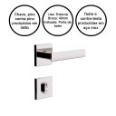 Ver imagem 2 de FECHADURA EXTERNA MAÇANETA QUADRADA CROMADA 3F 740E/117