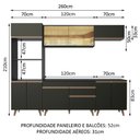 Ver imagem 3 de Cozinha Completa Reims com Armário e Balcão Preto Madesa