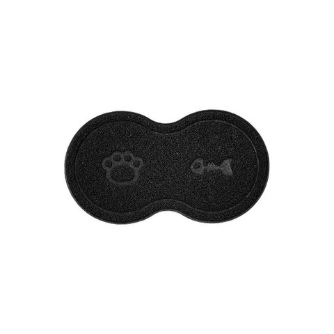 Tapete Pet Comedouro Vinílico Gato Preto 46x26cm - Uzoo Tapete Pet Vinilico 46x26cm Comida-agua
