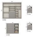 Ver imagem 3 de Conjunto Quarto Adulto Nova York Espresso Móveis Cinza