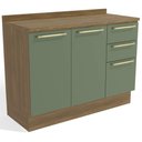 Ver imagem 1 de Armário de Cozinha Balcão 2 Portas e 3 Gavetas 120cm com Tampo M624 Botanic Kappesberg