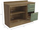 Ver imagem 3 de Armário de Cozinha Balcão 2 Portas e 3 Gavetas 120cm com Tampo M624 Botanic Kappesberg