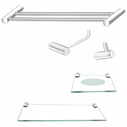 Acessórios de banheiro 1 Kit Luxo Plus 5 peças - 2