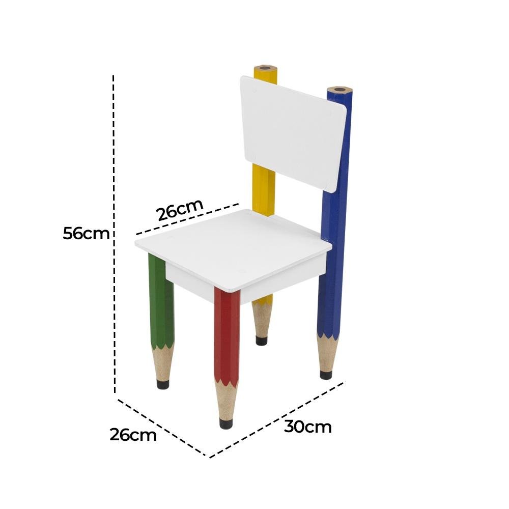 Conjunto Mesa Redonda 4 Cadeiras Infantil Recreação:colorido - 7