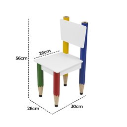 Conjunto Mesa Redonda 4 Cadeiras Infantil Recreação:colorido - 6