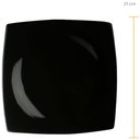 Ver imagem 2 de Conjunto 10 Pratos Rasos Sushi 21cm Porcelana Preto Oriental Germer Quadrado Sobremesa