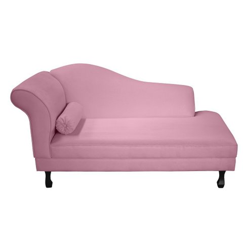 Recamier Divã Dubai 140 Cm Braço Direito Rosa