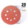20x Disco de Lixa 125mm 8 Furos G80 Lixadeira Roto Orbital - 1