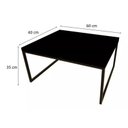 Ver imagem 3 de Mesinha de Centro Bolt em Madeira e Metal – Durabilidade, Estilo Industrial e Design Sofisticado