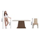 Ver imagem 2 de Conjunto Sala De Jantar Madesa Mesa 6 Cadeiras Rustic/branco