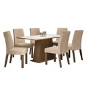 Ver imagem 1 de Conjunto Sala De Jantar Madesa Mesa 6 Cadeiras Rustic/branco
