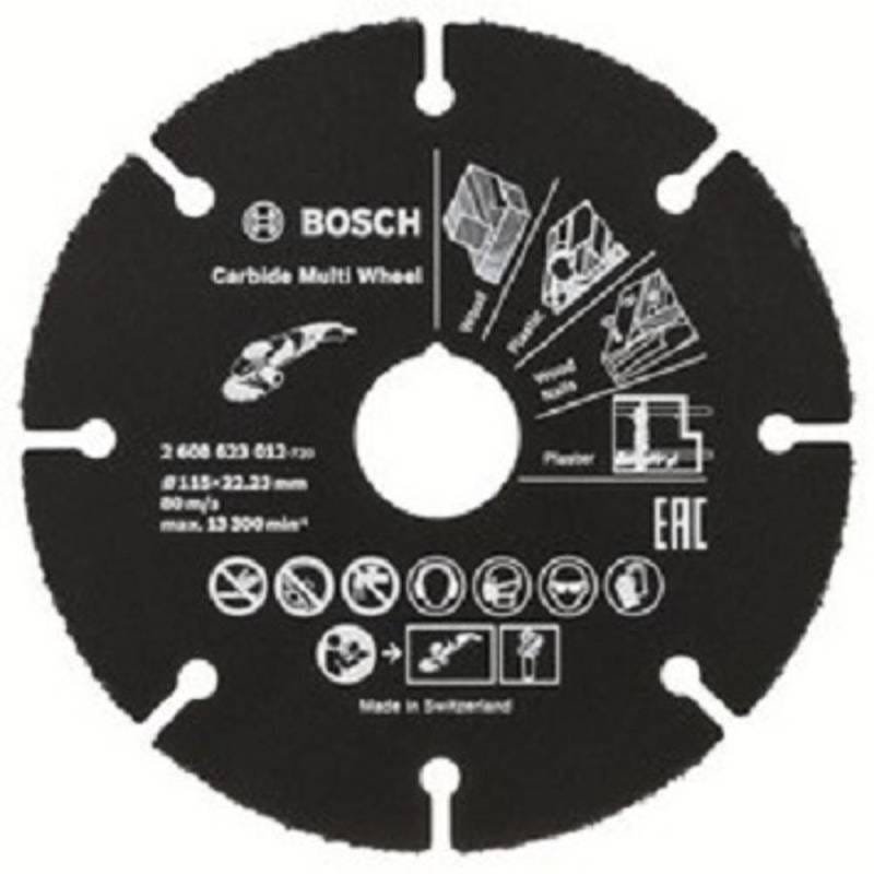 Disco de Corte de Madeira Bosch para Esmerilhadeira 4 1/2" 115 mm - 2