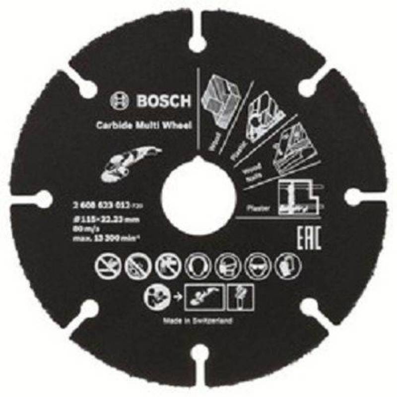 Disco de Corte de Madeira Bosch para Esmerilhadeira 4 1/2" 115 mm - 1