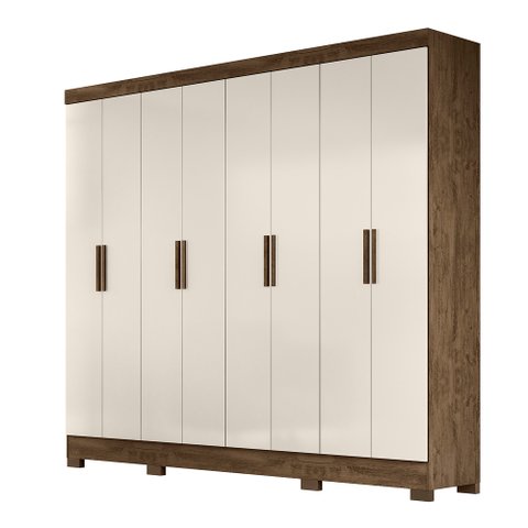 Guarda Roupa 8 Portas Diplomata Castanho Wood Baunilha 911391 Moval