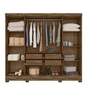 Ver imagem 3 de Guarda Roupa 8 Portas Diplomata Castanho Wood Baunilha 911391 Moval