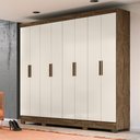 Ver imagem 2 de Guarda Roupa 8 Portas Diplomata Castanho Wood Baunilha 911391 Moval
