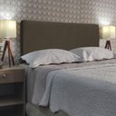 Ver imagem 2 de Cabeceira Estofada para Cama Luxo Lisa Clean Suede Rbl:casal Painel/marrom