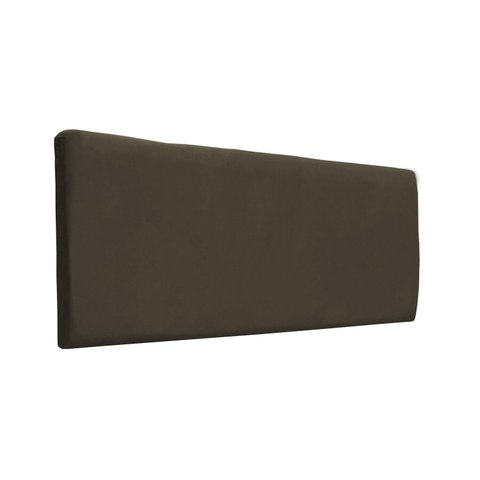Cabeceira Estofada para Cama Luxo Lisa Clean Suede Rbl:casal Painel/marrom