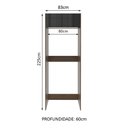 Ver imagem 2 de Porta Geladeira Madesa Lux 1 Porta Basculante Rústico Preto