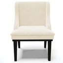 Ver imagem 5 de Kit 2 Cadeiras Decorativas Sala de Jantar Base Fixa de Madeira Firenze Veludo Bege/preto G19