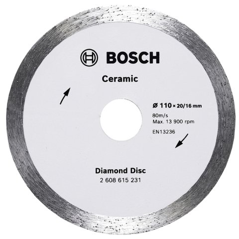 Disco de Corte Diamantado Cerâmico Liso - 2608615231-000 - Bosch