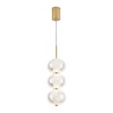 Ver imagem 3 de Lustre Pendente Nordecor Luse 2795 Ouro Champagne Led Bivolt Ouro Champagne 2795