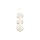 Ver imagem 1 de Lustre Pendente Nordecor Luse 2795 Ouro Champagne Led Bivolt Ouro Champagne 2795